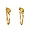 YISXVD Halloween Skull Chain Earrings for Women Hipster Vintage Gothic