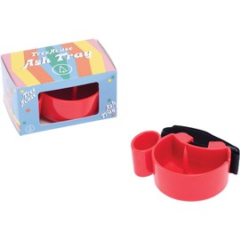 SnowTree - Red Treehouse Ashtray with Built in Clog Remover & Storage - Cool Ashtray for Indoor or Outdoor Use