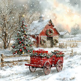 LWZAYS 5D Diamond Art Kits for Adults, Christmas Diamond Painting for Adults Full Round Drill, DIY Christmas Tree Paint with Diamond Dots Gem Art Craft Set Picture Gift 35 * 35cm