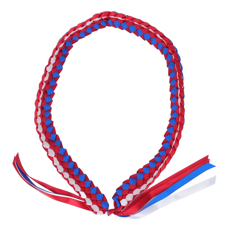 120CM Graduation Ribbon Lei Adjustable Handmade 4 Strands Braided Necklace