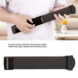 6-Fret Guitar Practice Neck Button Free Portable Tool with Tuning Wrench for Beginners, for Scales Mastery, Note Combinations, Finger Strength
