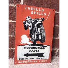 Good Year Retro Motorcycle Tires Reproduction Metal Sign