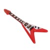 Red Miniature Electric Guitar Replica Wooden Mini Musical Instrument Model
