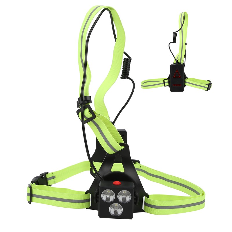USB Charge Light Safety Warning Chest Lamp for Outdoor Sport