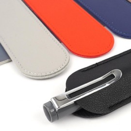 Simple PU Pen Case & Ballpoint Pen Holder, Ideal Gift for Office Professionals Office Gray 5ea