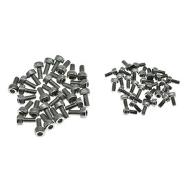 KAISH 30pcs Stainless Steel Tremolo Bridge Saddle Mounting Screws Guitar Locking Nut Lock Nut Screws Fits for FR