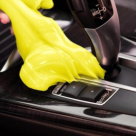 Car Cleaning Gel for Car Detailing Kit Car Cleaning Putty Gel Car Cleaning Kit Car Slime for Cleaning Car Interior Cleaner Car Cleaning Supplies Car Accessories Keyboard Cleaner Yellow - Colour: Yellow