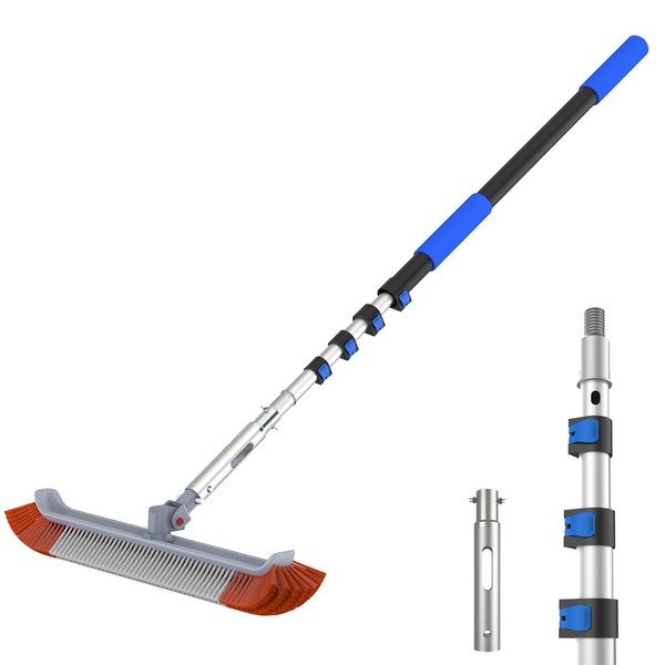 16FT Swimming Pool Pole with Brush, Upgraded Pool Pole Telescopic