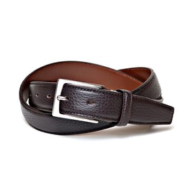 KIETH KE21456-39 Men's Business Belt, Brown, Genuine Leather, Made in Italy, Shrink Leather, Made in Japan, dark brown