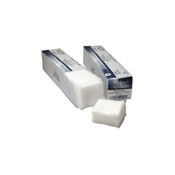 Mydent CS-0101 Cotton Sponges, Sterile, 2" x 2" (Pack of 5000)
