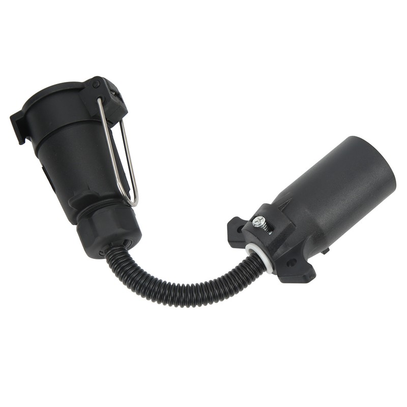 7 Way Round Trailer Plug Adapter Wire Connector RV Truck
