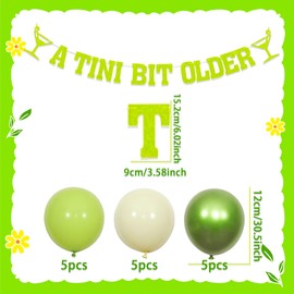 LaVenty Tini Bit Older Sin Banner Balloons Martini Bar Party Decorations Weenies and Tinis Decor for Bachelorette Party Martini Birthday Decorations