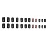 24pcs Glitter Sequins Press On False Nails - Short Square