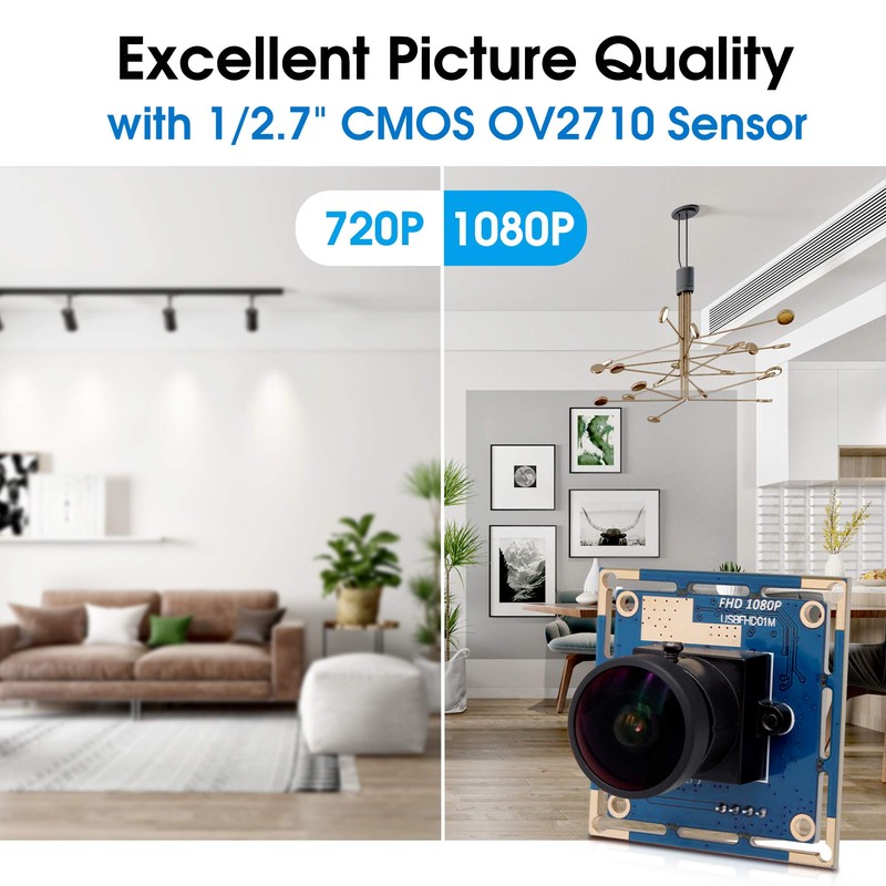 Svpro USB Camera Board 1080P Wide Angle Camera Module with