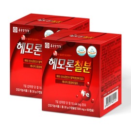 Sweet Coco Partners Chong Kun Dang Health Hemoron Iron 60 tablets, 2 units, 60 capsules for 2 months / 종근당건강 헤모론 철분 60정 2개 2개월분 60캡슐
