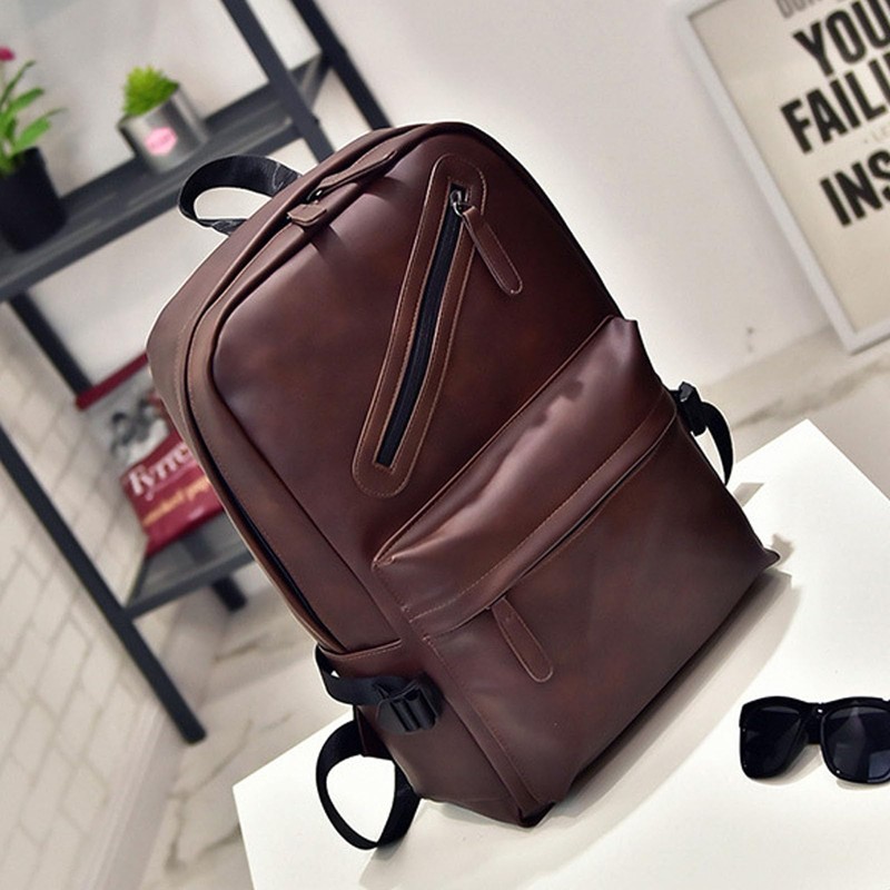 Mens Leather Backpack 16.1 IN Laptop Bags, Large Capacity Business