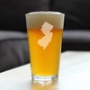 New Jersey State Outline Pint Glass for Beer - State