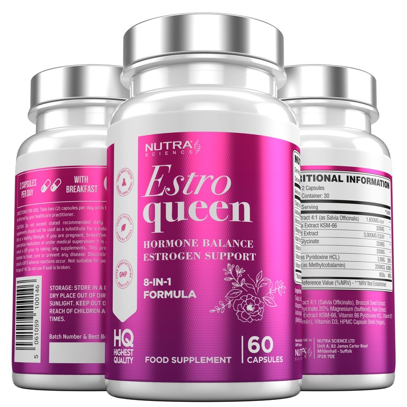 EstroQueen – Estrogen Support Tablets for Women Hormone Balance Supplement