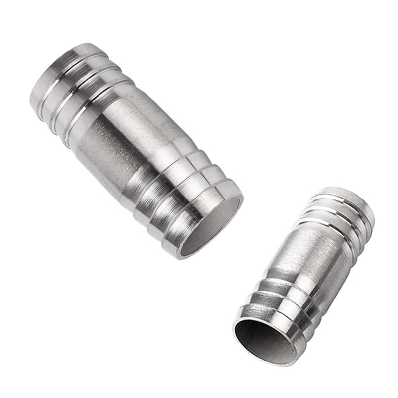 24 mm Straight Hose Fitting Made of Stainless Steel, 2-Way