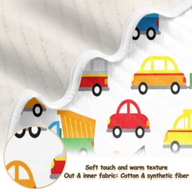 Cute Cartoon Police Car Baby Blankets for Boys Girls Truck Colorful Soft Warm Cozy Toddler Blanket Small Lightweight Baby Blanket for Crib, Stroller, Travel and Bed Baby Shower Gifts 30x40 Inch