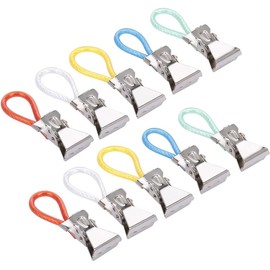 10 Pcs 5 colorsTea Towel Clips, Metal Tea Towel Storage Clip, Multi-Color Kitchen Towel Hanging Clips, Small Clips for Bedroom, Bathroom, Kitchen, Cupboard Laundry Storage