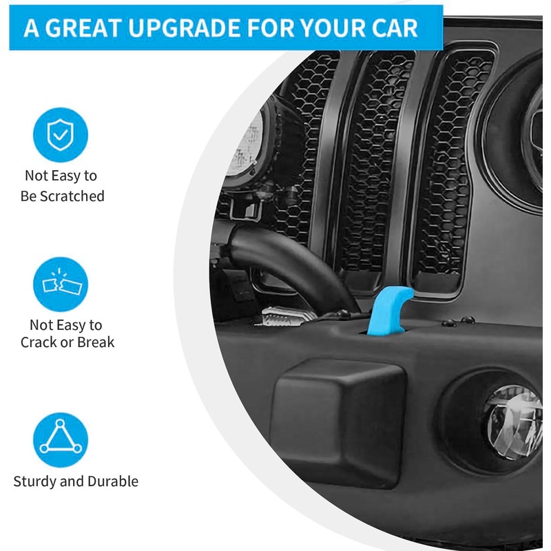 SQQP Bumper Tow Hook Covers 2Pcs Fit for 2007-2018 Jeep