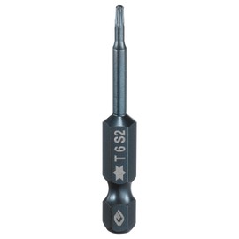 sourcing map T6 Torx Screwdriver Bit 1/4" Hex Shank 2" Long S2 Steel Magnetic 6 Point Screw Driver Bits Industrial Grade Tamper Proof Star Drill Bits with Hole Torx Head