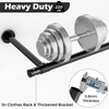 2 Pack Clothes Rack for Hanging Clothes, Heavy Duty Round