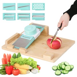 JFNoraiva One-Handed Cutting Board, Adaptive Cutting Board for Disabled &Stroke Patients & Handicapped People, Handicap Kitchen Chopping Boards with Peeler& Steel Spikes & Grater