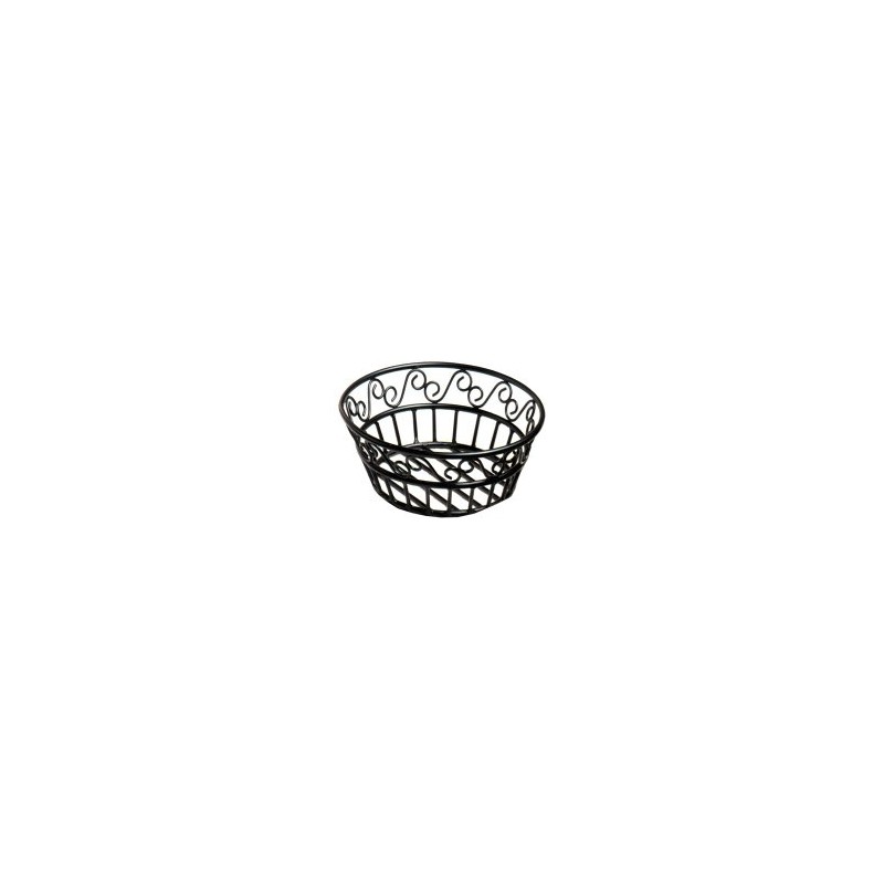 American Metalcraft BLSB80 Wrought Iron Scroll Design Round Bread Basket,