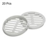 sourcing map 20Pcs 80mm/3.1in Air Vents Circular Soffit Vents, Grey