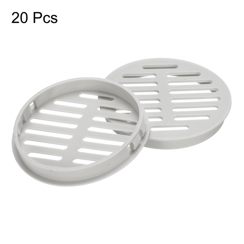 sourcing map 20Pcs 80mm/3.1in Air Vents Circular Soffit Vents, Grey