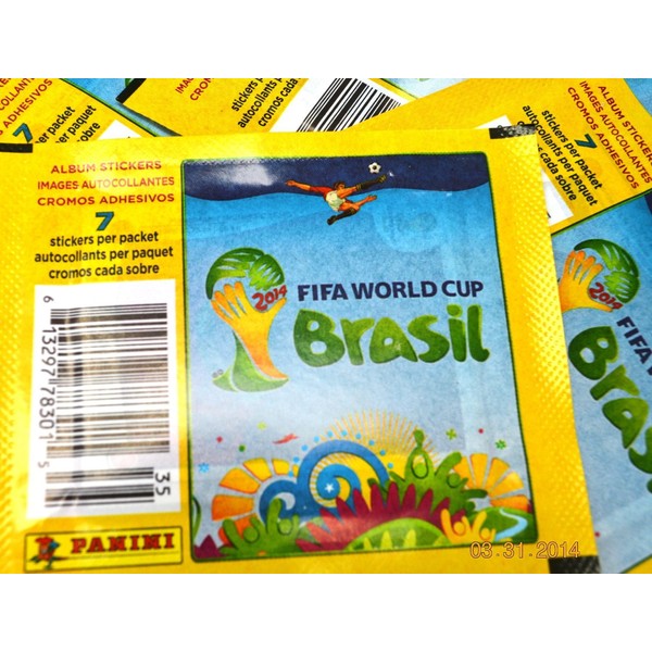 2014 Panini FIFA World Cup Soccer Stickers (7 stickers/pack, 20 Packs)