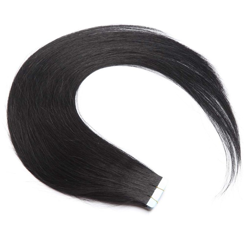 Tape in Hair Extensions Human Hair Black Tape ins Natural