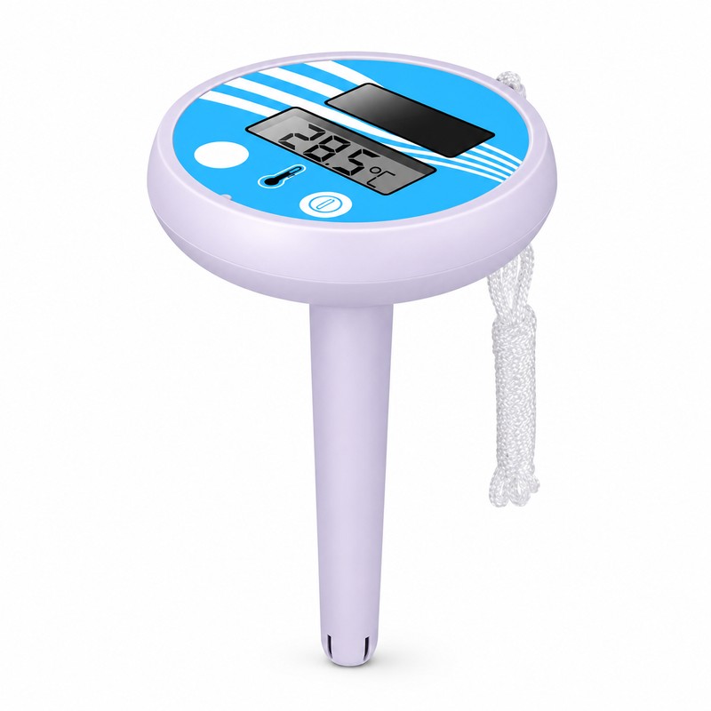 Solar Floating Pool Thermometer for Swimming – Waterproof LCD Temperature
