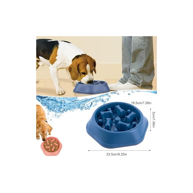 TOCOZOC Plato para Perro, 2 Piezas de Comedero Lento para