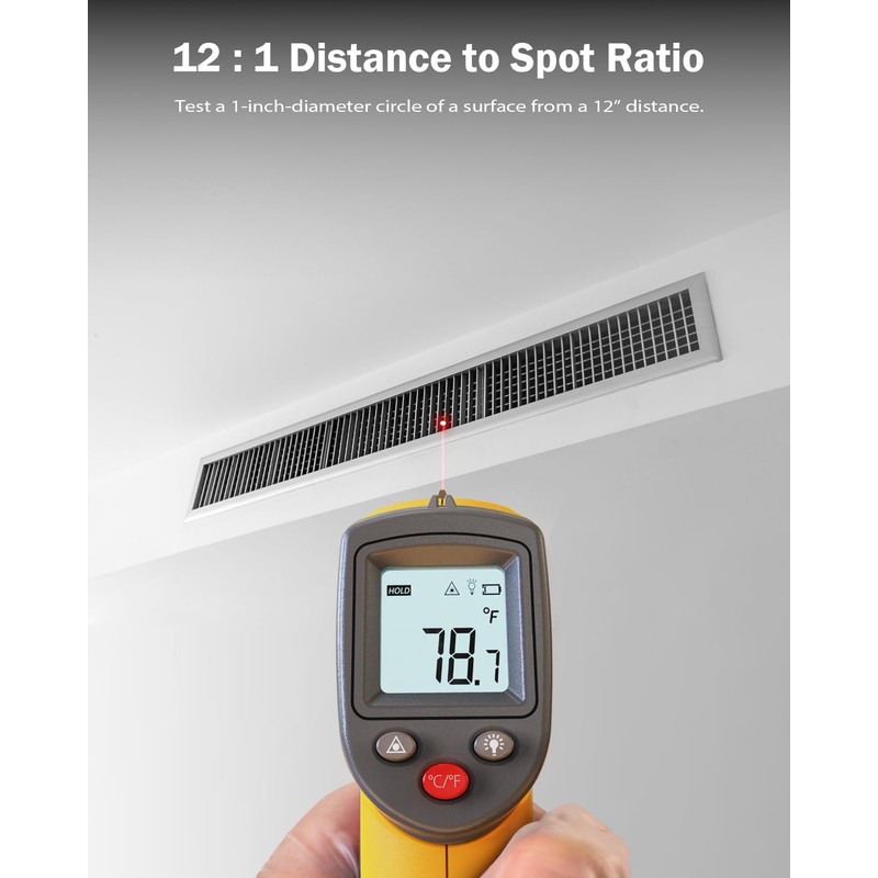 Benetech Infrared Thermometer Laser Temperature Gun, Digital Surface Heat Temp