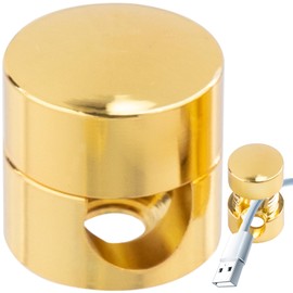 HINZIC Gold Cable Anchor, Adjustable Cord Holder for Desk, Self-Adhesive Phone Charger Organizer, with Adhesive Pads for Office and Home Use