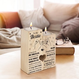 Bestie Gifts for Women, Exquisite Candlestick Gifts for Work Bestie, Ideal Bestie Gifts for Christmas, Beautiful Bestie Gift, Unique Best Friend Birthday Gifts