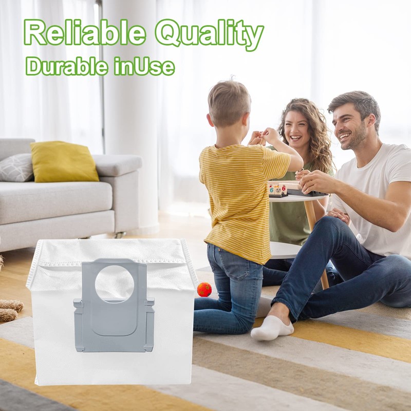 DingGreat Pack of 8 Replacement Vacuum Bags for Roborock S8+/