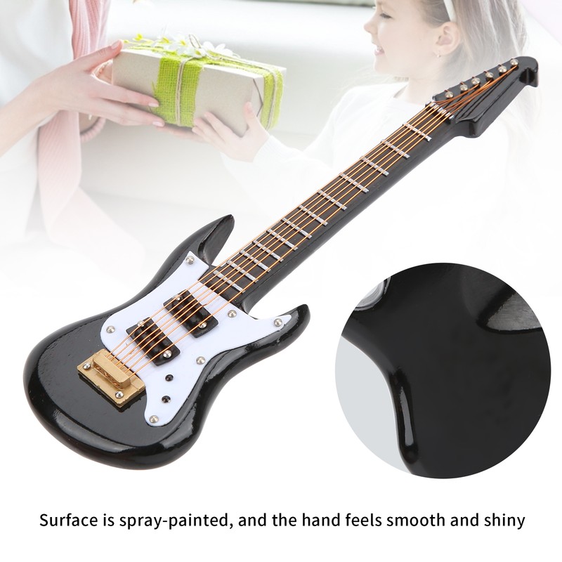 Guitar Model Plastic Material Mini Musical Instrument Desktop Ornament with