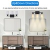 MELUCEE Matte Black Bathroom Light Fixtures with Milky White Glass