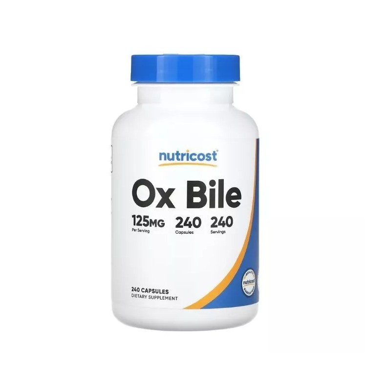 Nutricost, Ox Bile , 125 mg , 240 Capsules