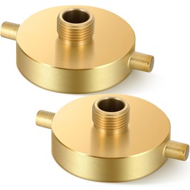 MorningRo 2 Pack Fire Hydrant Hose Adapter 2-1/2" NST/NH Female x 3/4" GHT Male Fire Hydrant Hose Adapter with Pin Lug Brass Fire Fitting Connector for Fire Hydrants, Garden Hoses, Pipes