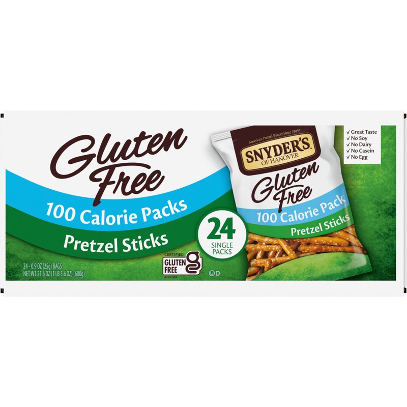 Snyder's of Hanover Gluten Free Pretzel Sticks, 100 Calorie Individual