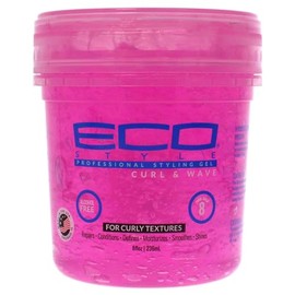 Ecoco Eco Style Hair Gel - Curl And Wave - Anti-Itch, Alcohol-Free Formula - Perfect Hold For Angled Or Tapered Sides - Ideal For Wavy Hair - No Flakes - Not Animal Tested - Moisturizes - 8 Oz