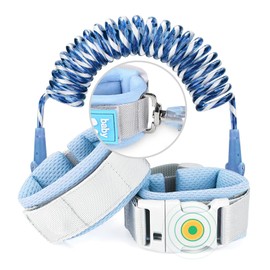 Seguridad Niños Pulsera, 2.5m Pulsera de Seguridad para Niños, Antirrobo Seguridad Niños Pulsera, Transpirable Reflectante, 360° Correa Antirrobo Ajustable NiñOs, Adecuada para Niños Niñas (Azul)