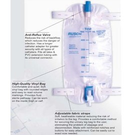 RU453919EA - Easy Tap Leg Bag with PVC Extension Tubing, 19 oz.