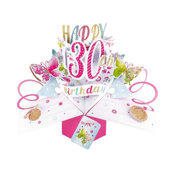 Happy 30th Birthday Pop-Up Greeting Card Original Second Nature 3D Pop Up Cards