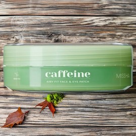 Missha Eye Whitening Eye Patch Ingredients Airy Fit Caffeine Depuffing Face and Eye Patches 4 Pieces 60 Pieces / 미샤 눈가 미백 아이 패치 성분 에어리핏 카페인 디퍼핑 페이스 앤 아이패치 4개 60개입